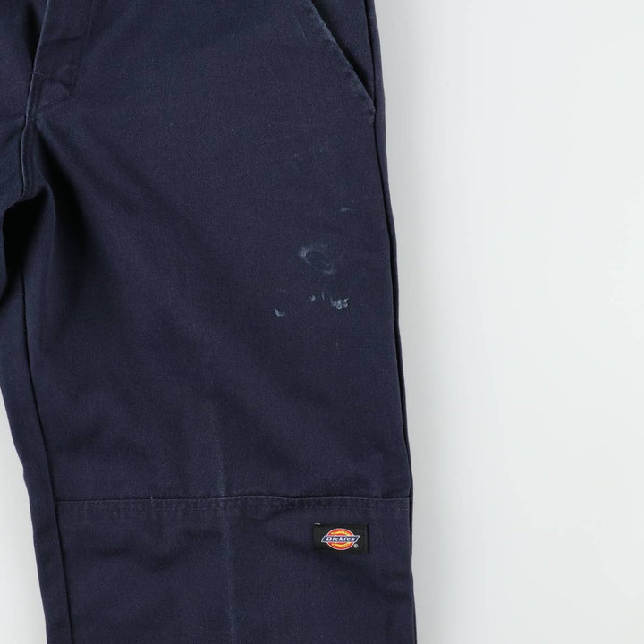 Dickies Relaxed Straight Double Knee Work Pants, Men's Size W32 (approx.) polyester navy blue type Vintage Second Hand