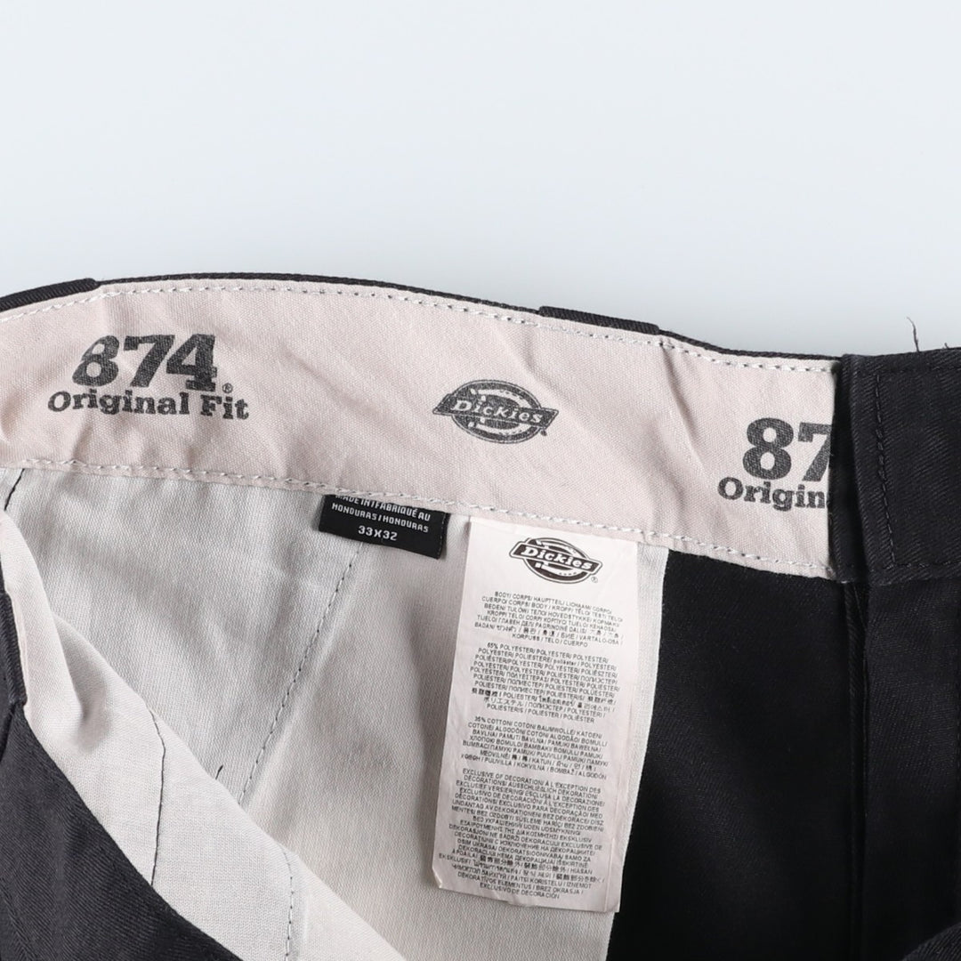 Dickies 874 Original Fit Work Pants, Men's, Size W34 polyester black type Vintage Second Hand