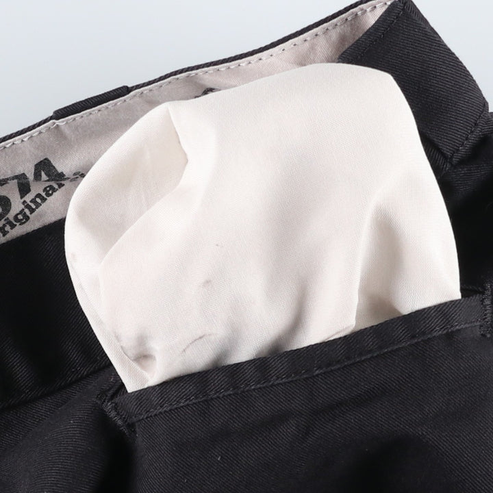 Dickies 874 Original Fit Work Pants, Men's, Size W34 polyester black type Vintage Second Hand