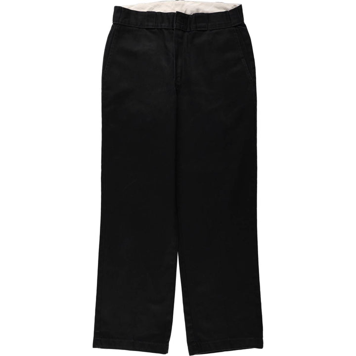 Dickies work pants, women's size XL (equivalent to W32). polyester black type Vintage Second Hand