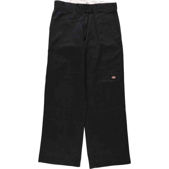 Dickies Loose Fit Double Knee Work Pants, Men's Size W31 (approx.) polyester black type Vintage Second Hand