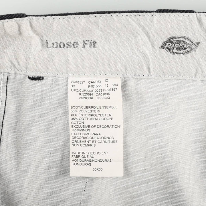 Dickies Loose Fit Double Knee Work Pants, Men's Size W31 (approx.) polyester black type Vintage Second Hand