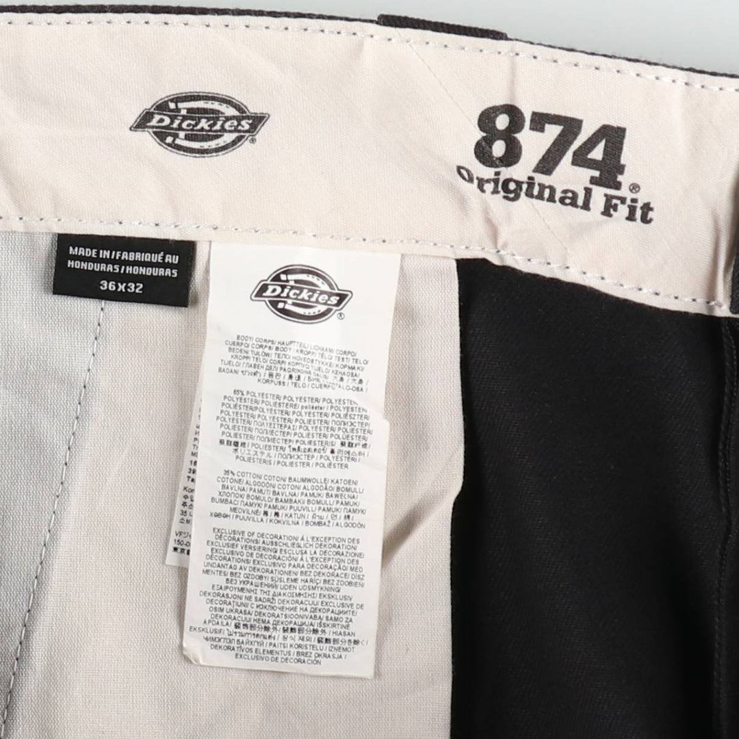 Dickies 874 Flex Original Fit Work Pants, Men's, Size 35 polyester black type Vintage Second Hand
