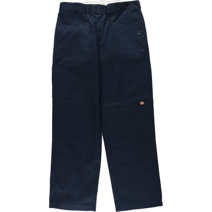 Dickies Loose Fit Double Knee Work Pants Men's W36 polyester navy blue type Vintage Second Hand