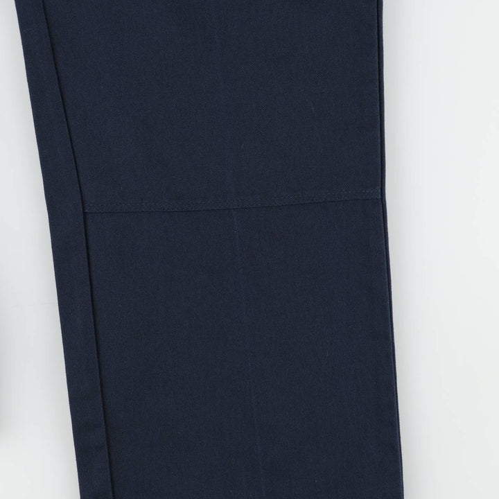 Dickies Loose Fit Double Knee Work Pants Men's W36 polyester navy blue type Vintage Second Hand