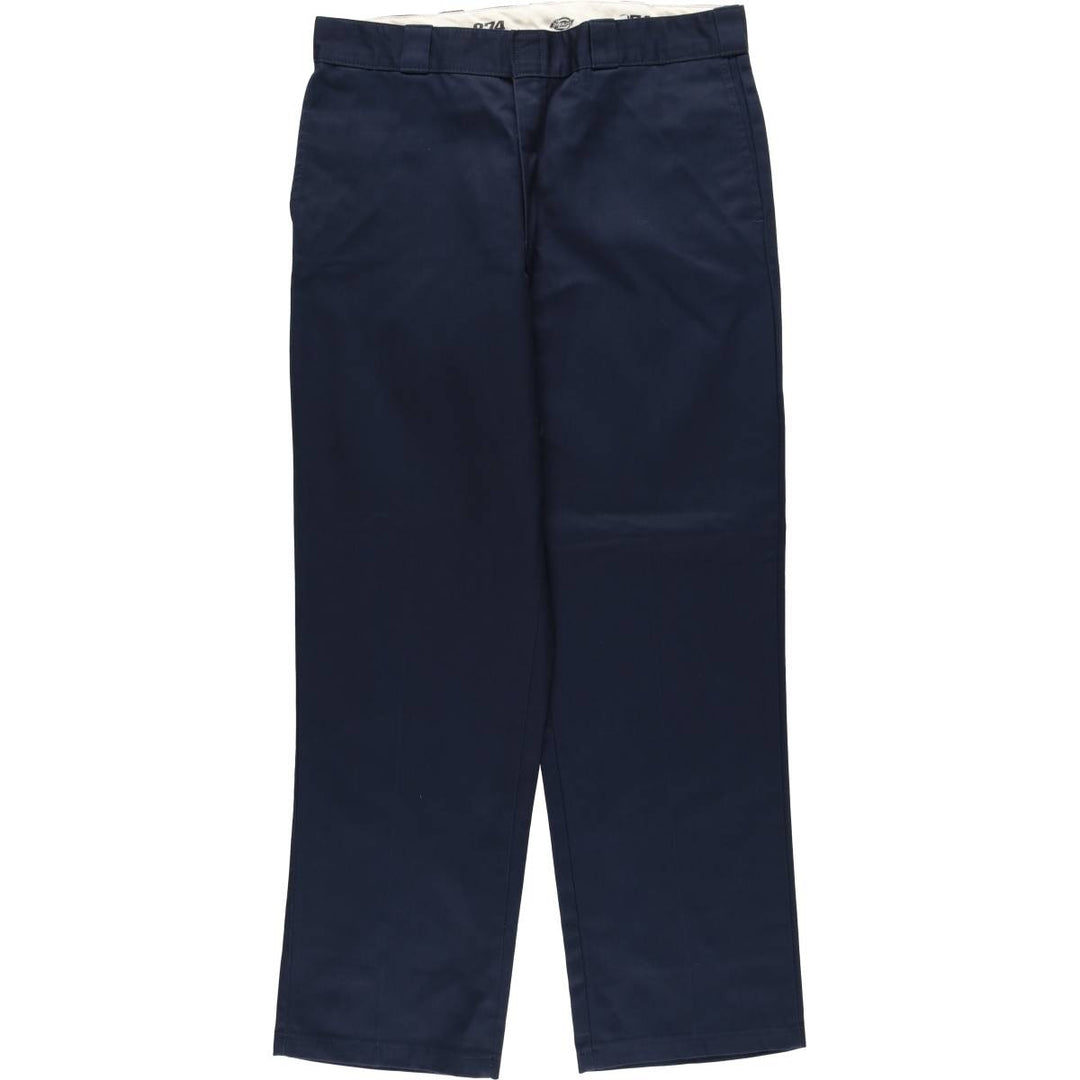 Dickies 874 ORIGINAL FIT Work Pants for Men, Size W36 polyester navy blue type Vintage Second Hand