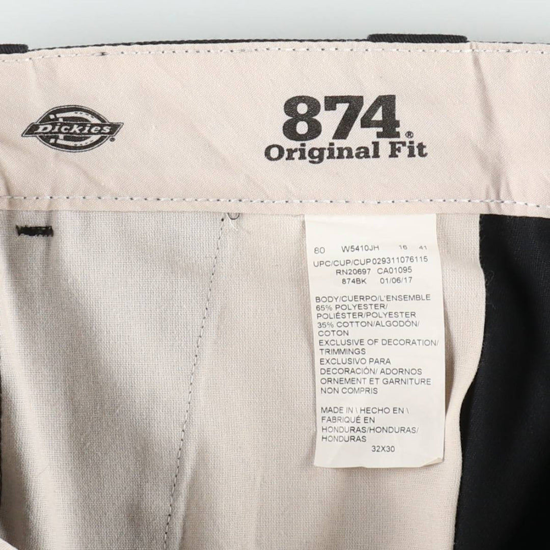 Dickies 874 ORIGINAL FIT Work Pants for Men, W32 equivalent polyester black type Vintage Second Hand