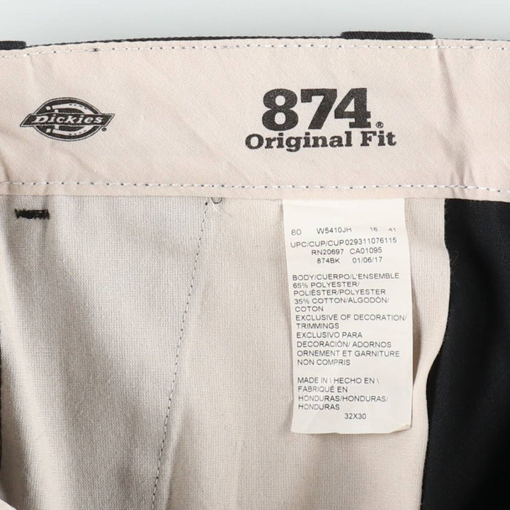 Dickies 874 ORIGINAL FIT Work Pants for Men, W32 equivalent polyester black type Vintage Second Hand