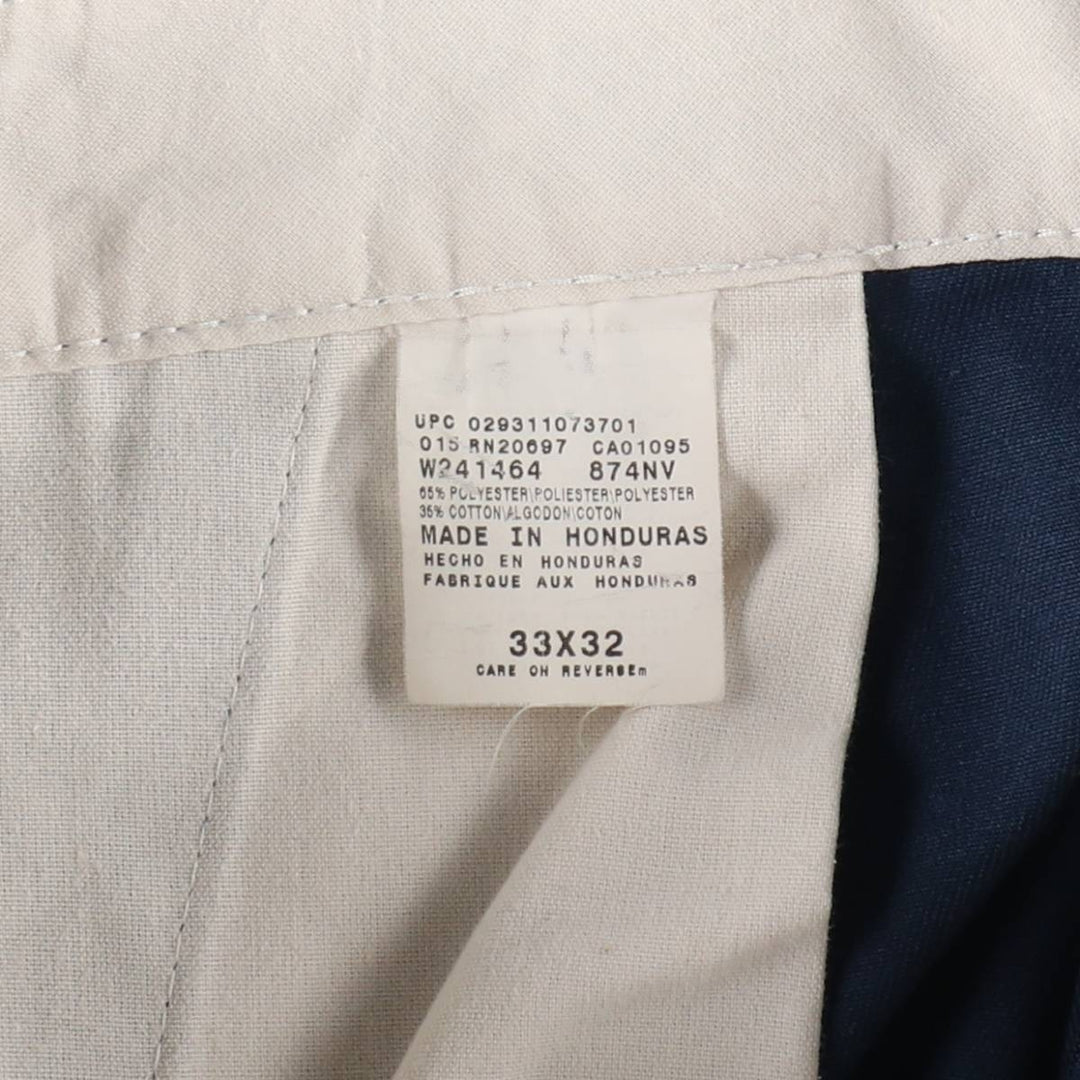 Dickies Work Pants Men's W32 equivalent polyester Navy blue Vintage Second Hand