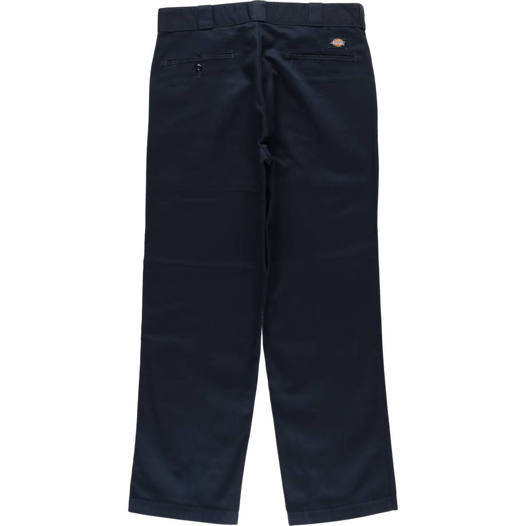 Dickies 874 ORIGINAL FIT Work Pants for Men, W34 equivalent polyester navy blue type Vintage Second Hand