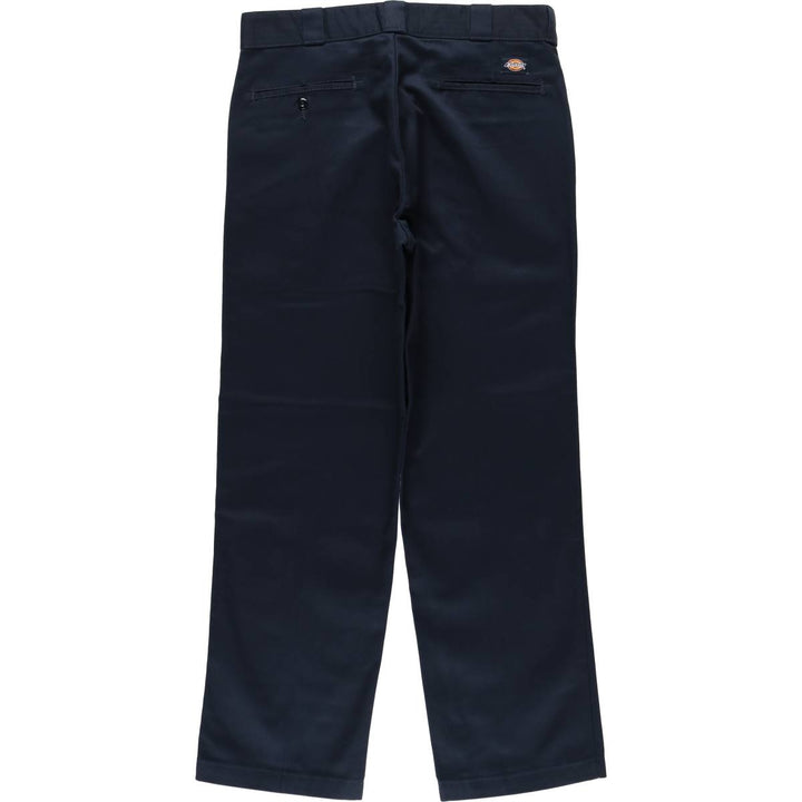 Dickies 874 ORIGINAL FIT Work Pants for Men, W34 equivalent polyester navy blue type Vintage Second Hand
