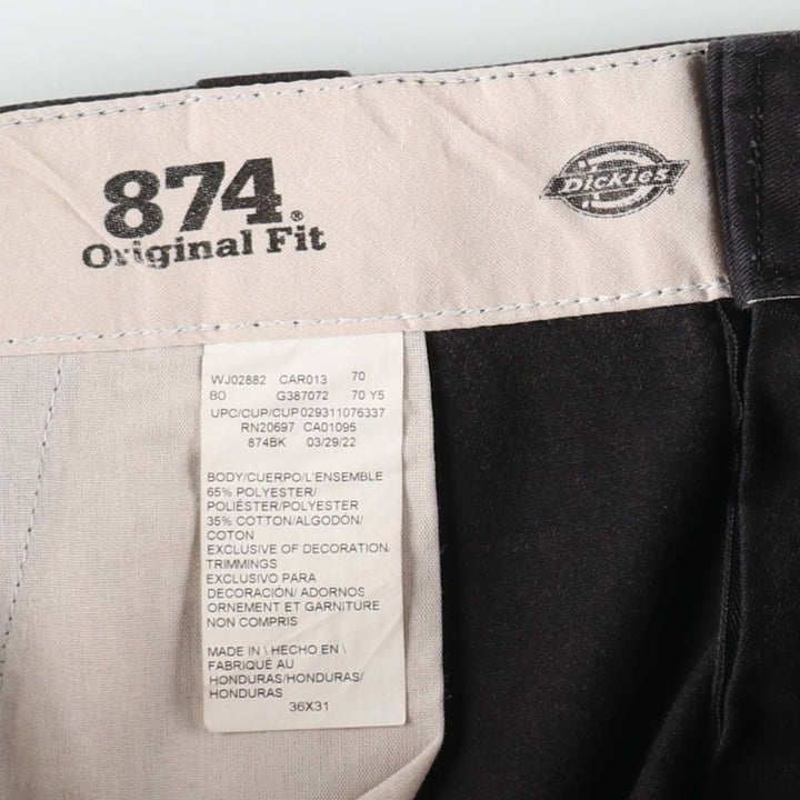 Dickies 874 ORIGINAL FIT Work Pants for Men, W34 equivalent polyester black type Vintage Second Hand