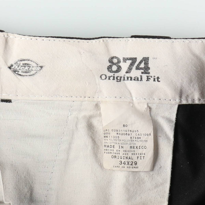 Dickies 874 ORIGINAL FIT Work Pants for Men, W34 equivalent polyester black type Vintage Second Hand