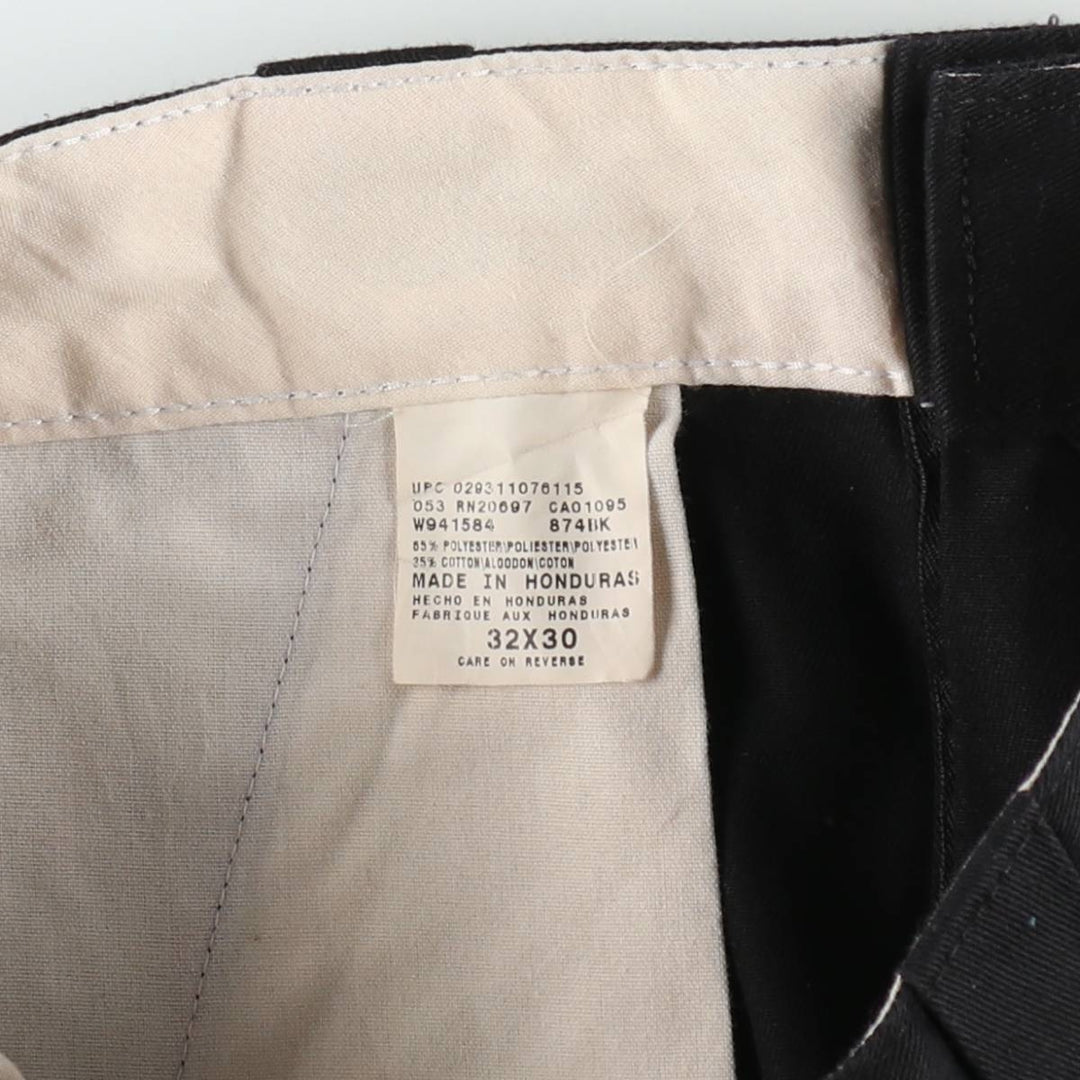 Dickies Work Pants Men's W32 equivalent polyester black type Vintage Second Hand