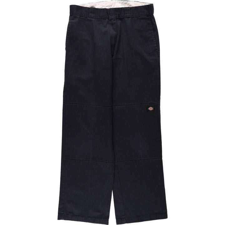 Dickies Loose Fit Double Knee Work Pants Men's W33 polyester black type Vintage Second Hand