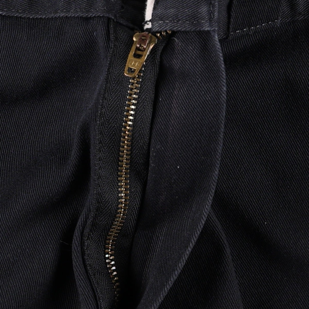 Dickies Loose Fit Double Knee Work Pants Men's W33 polyester black type Vintage Second Hand