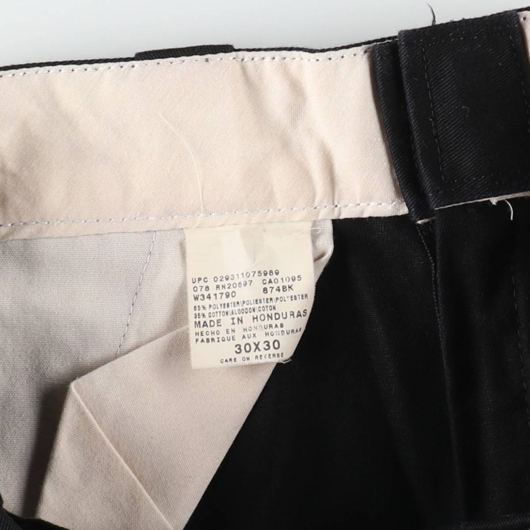 Dickies Work Pants Men's W30 equivalent polyester black type Vintage Second Hand