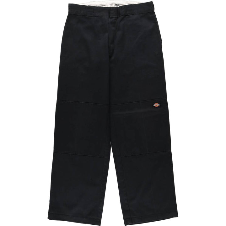 Dickies Loose Fit Double Knee Work Pants Men's W33 polyester black type Vintage Second Hand