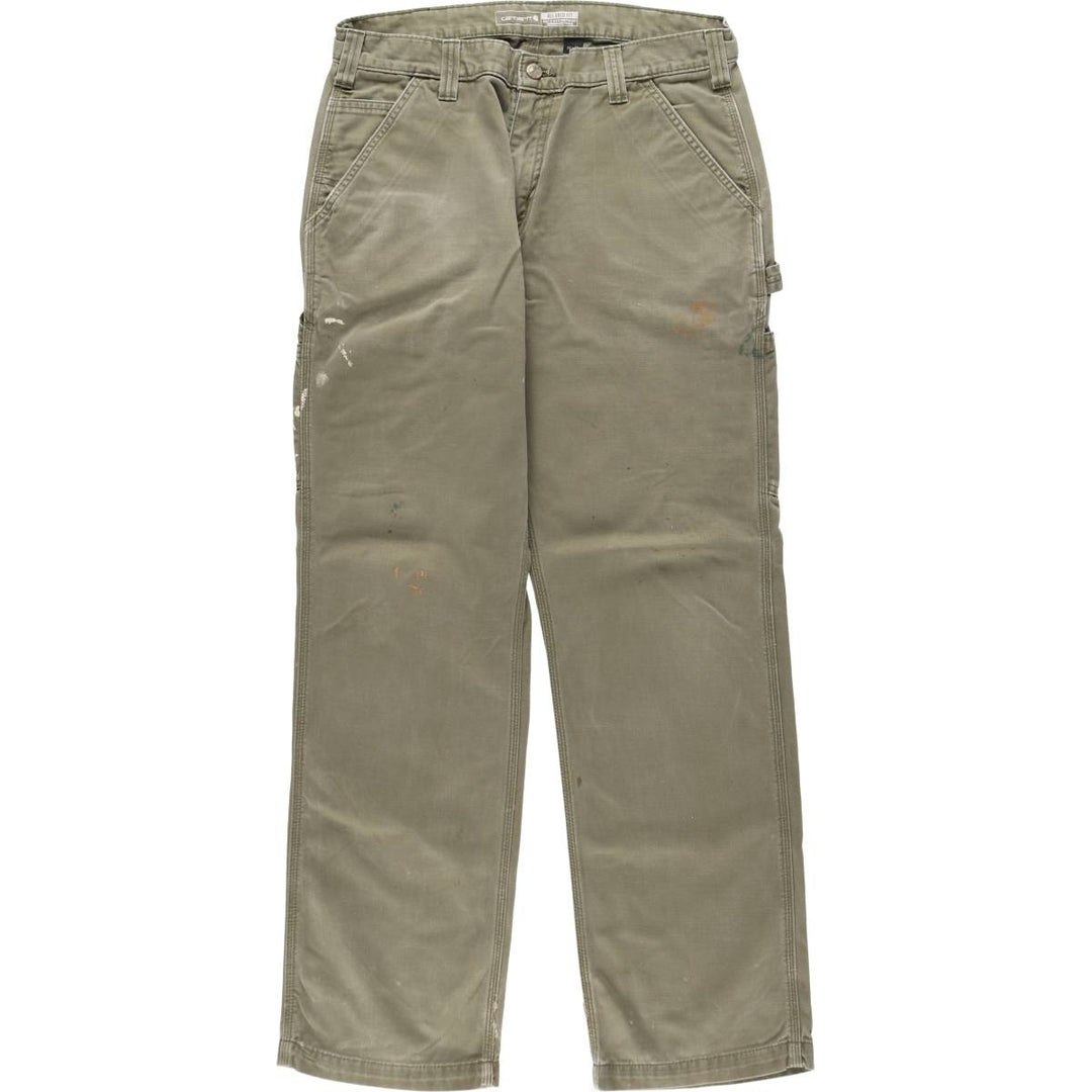 Carhartt Relaxed Fit Painter Pants, Men's, W34 equivalent cotton Khaki type Vintage Second Hand