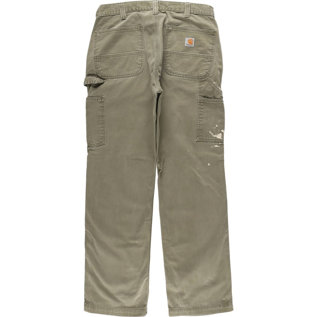 Carhartt Relaxed Fit Painter Pants, Men's, W34 equivalent cotton Khaki type Vintage Second Hand