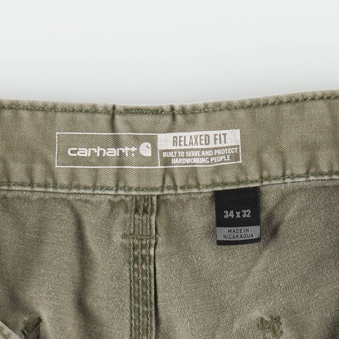 Carhartt Relaxed Fit Painter Pants, Men's, W34 equivalent cotton Khaki type Vintage Second Hand