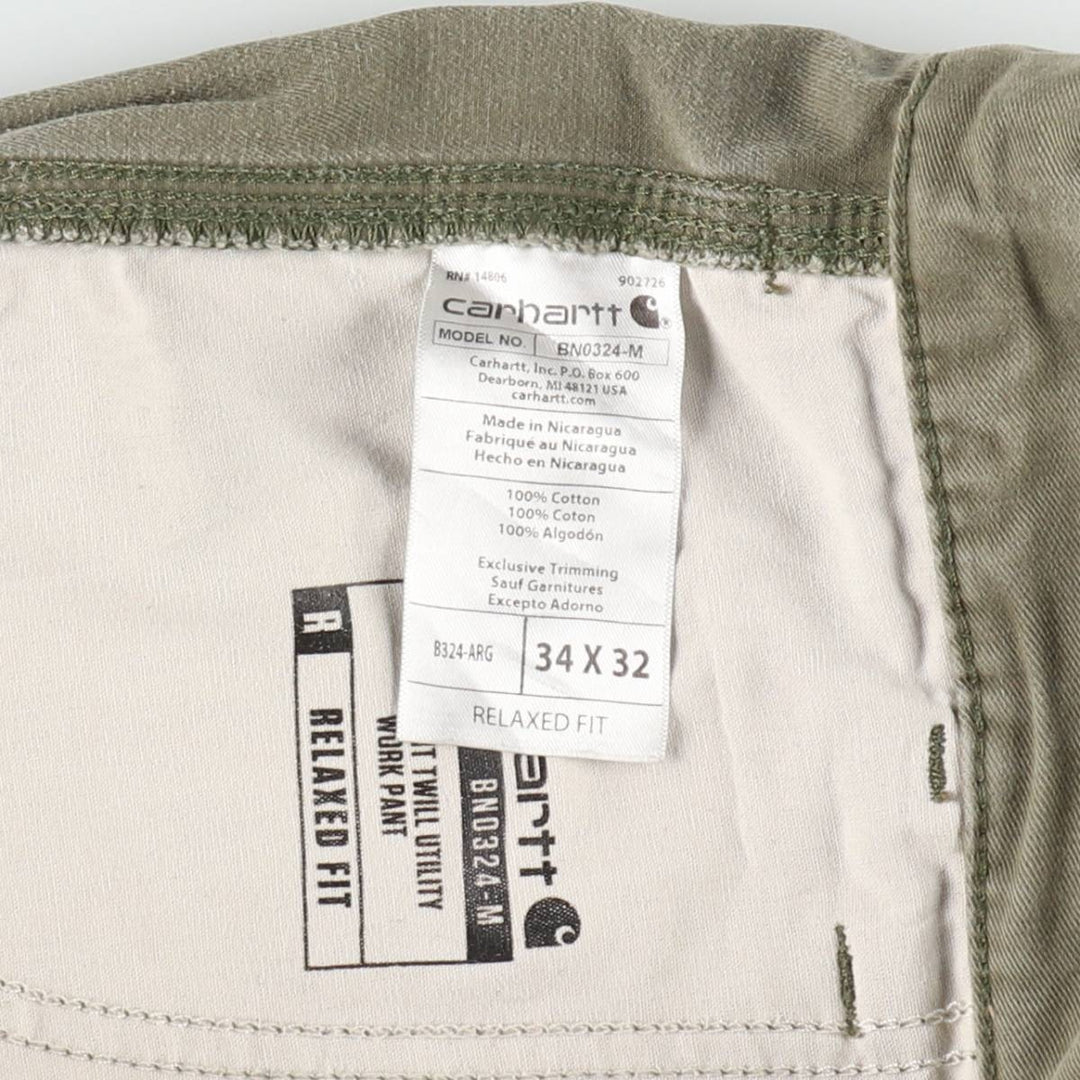 Carhartt Relaxed Fit Painter Pants, Men's, W34 equivalent cotton Khaki type Vintage Second Hand