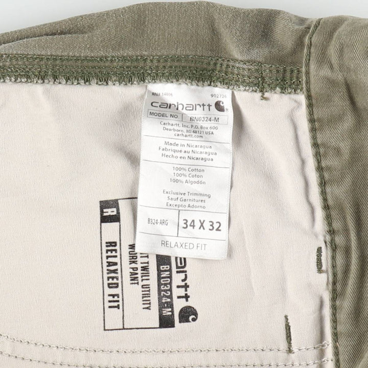 Carhartt Relaxed Fit Painter Pants, Men's, W34 equivalent cotton Khaki type Vintage Second Hand