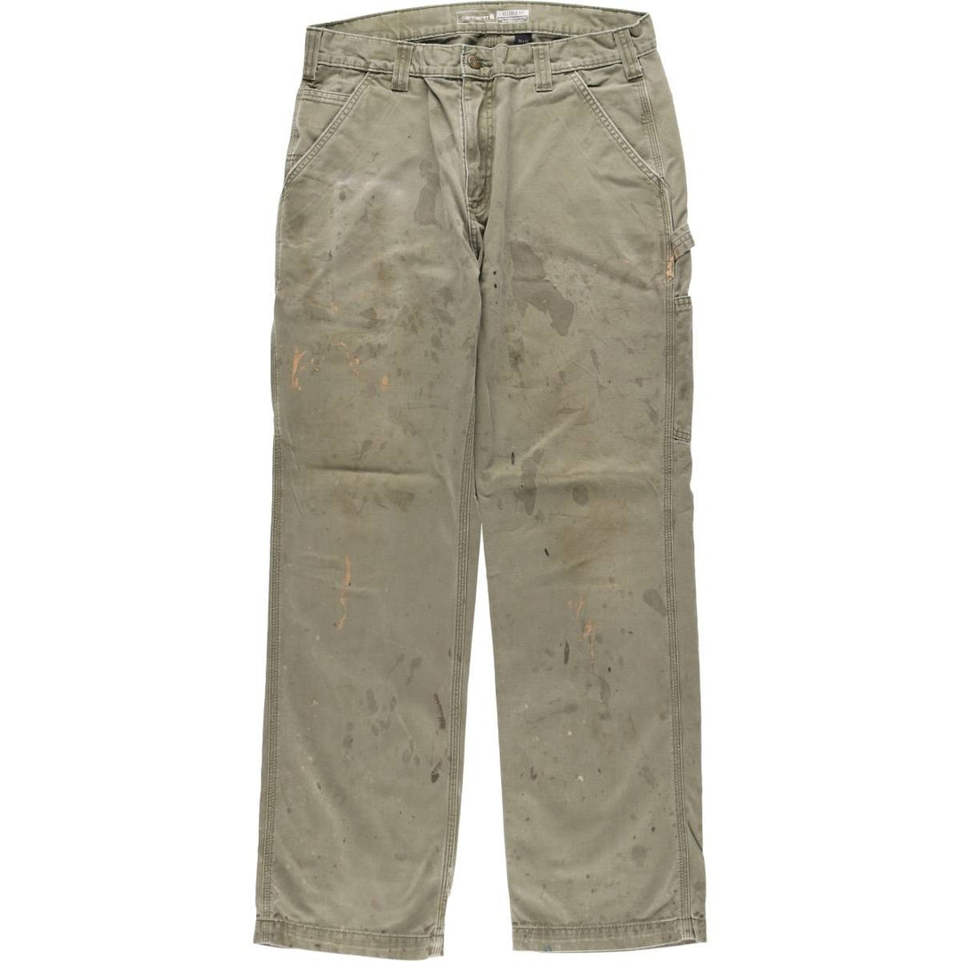 Carhartt Relaxed Fit Painter Pants, Men's, Size W33 (approx.) cotton Khaki type Vintage Second Hand