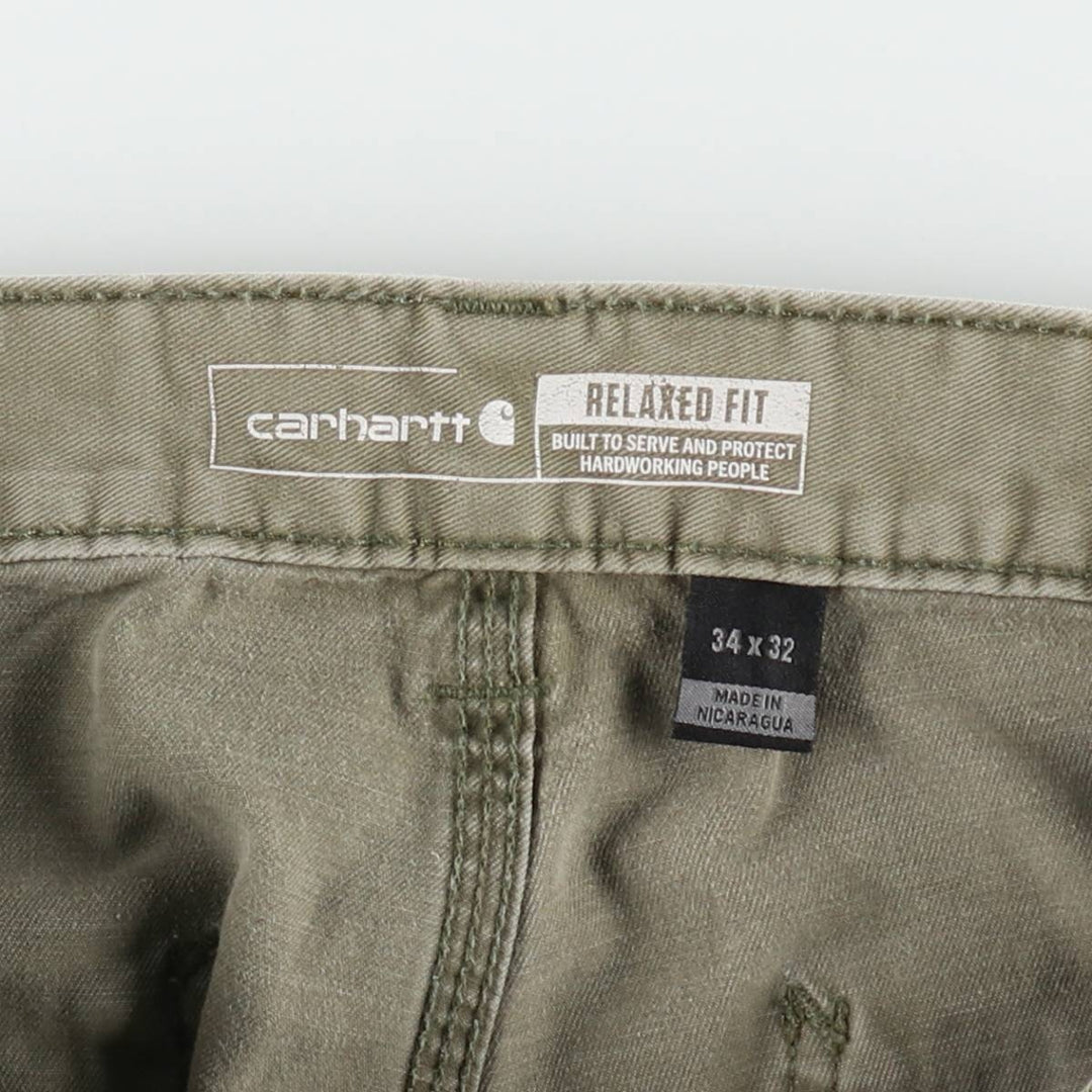 Carhartt Relaxed Fit Painter Pants, Men's, Size W33 (approx.) cotton Khaki type Vintage Second Hand