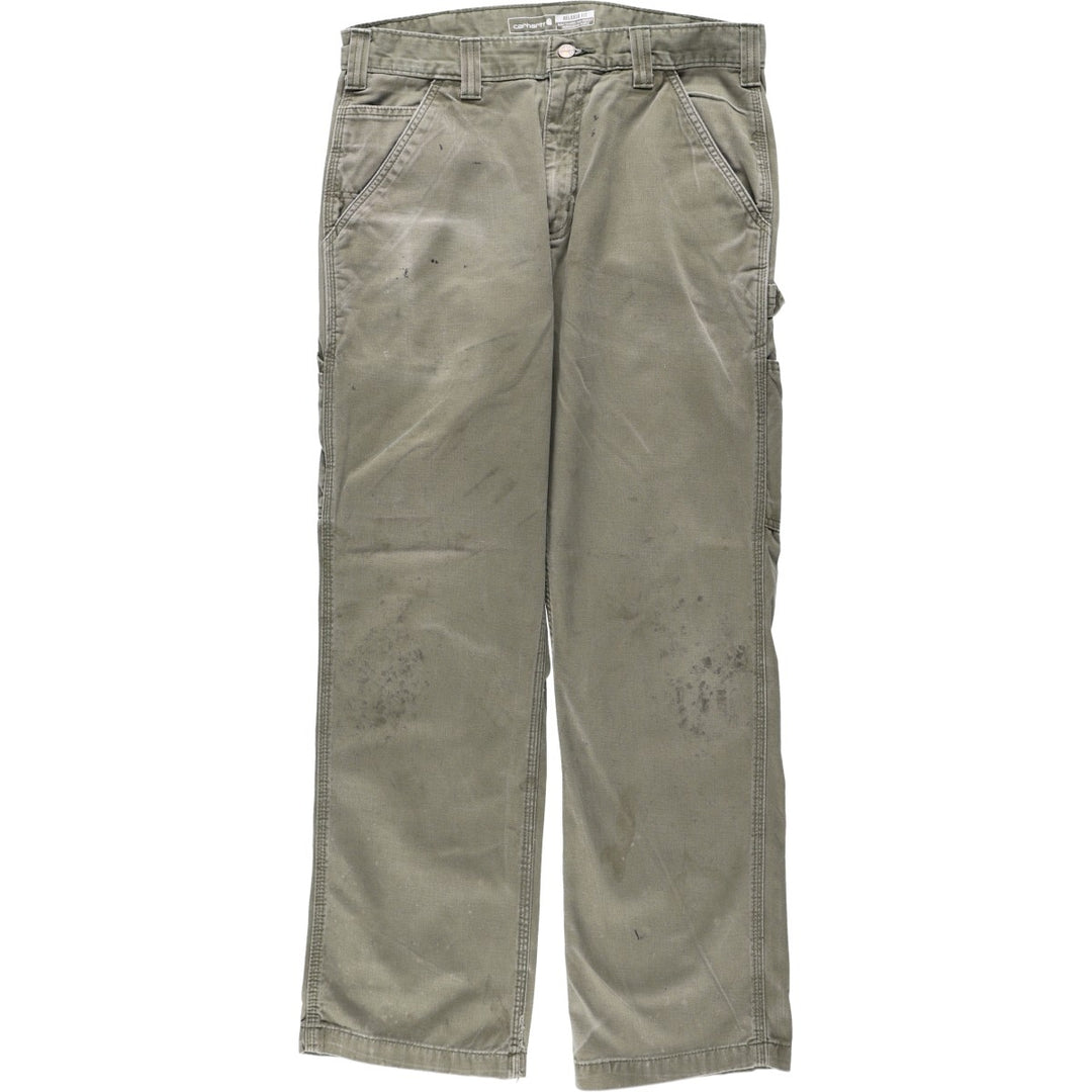 Carhartt Relaxed Fit Painter Pants, Men's, Size W33 (approx.) cotton Khaki type Vintage Second Hand