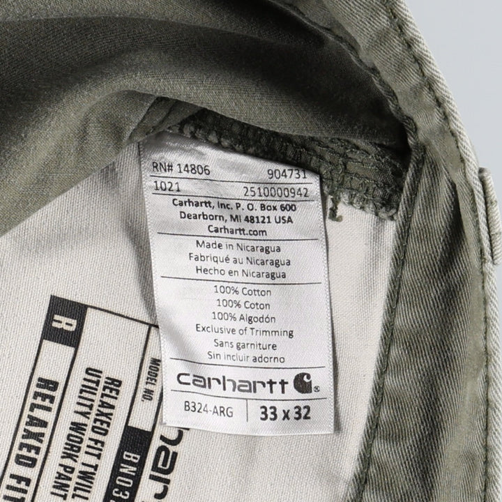 Carhartt Relaxed Fit Painter Pants, Men's, Size W33 (approx.) cotton Khaki type Vintage Second Hand