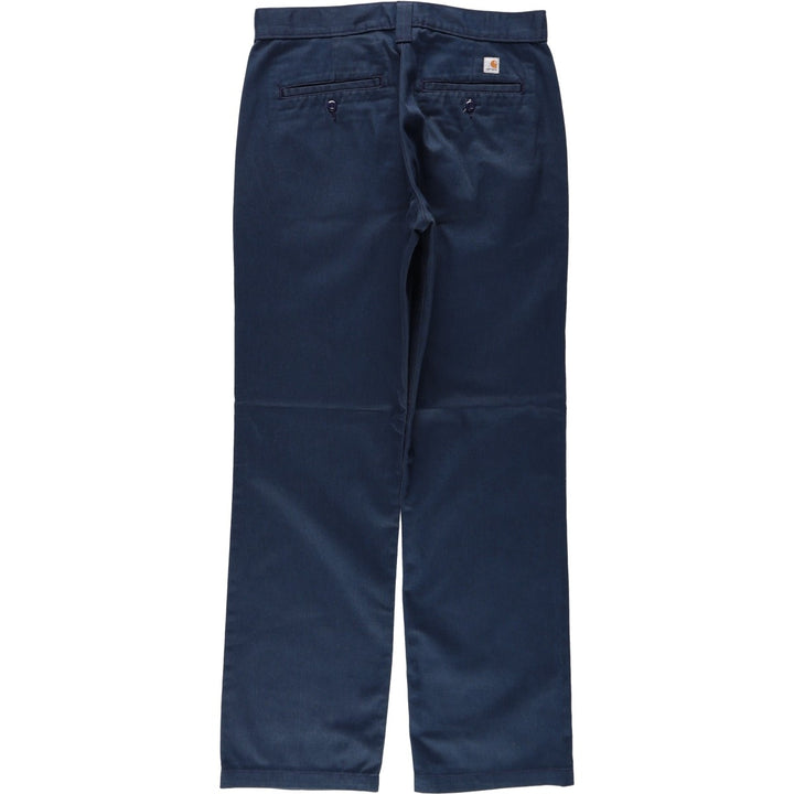 Carhartt Blended Twill Pant Work Pants, Men's W32 (approx.) polyester navy blue type Vintage Second Hand