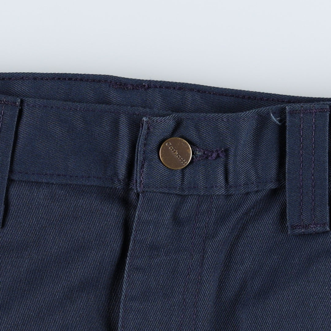 Carhartt Blended Twill Pant Work Pants, Men's W32 (approx.) polyester navy blue type Vintage Second Hand