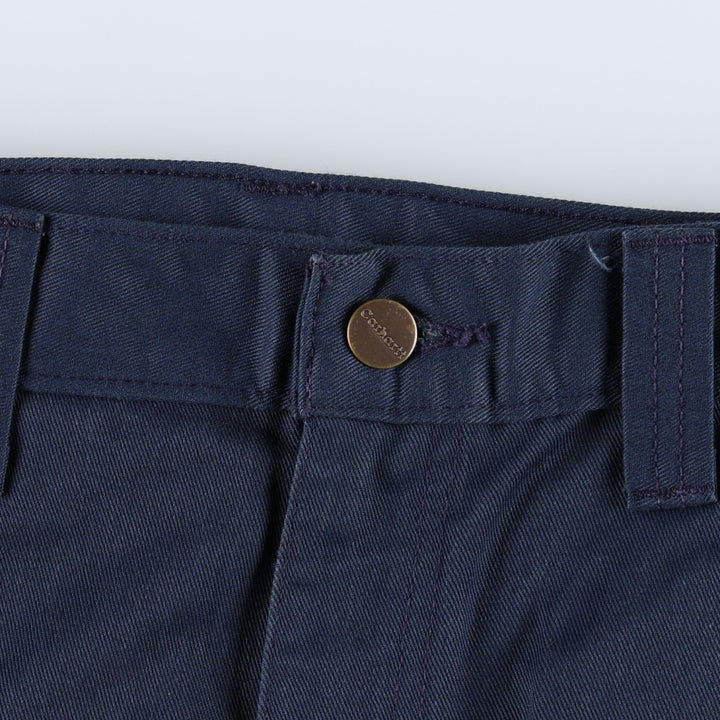 Carhartt Blended Twill Pant Work Pants, Men's W32 (approx.) polyester navy blue type Vintage Second Hand