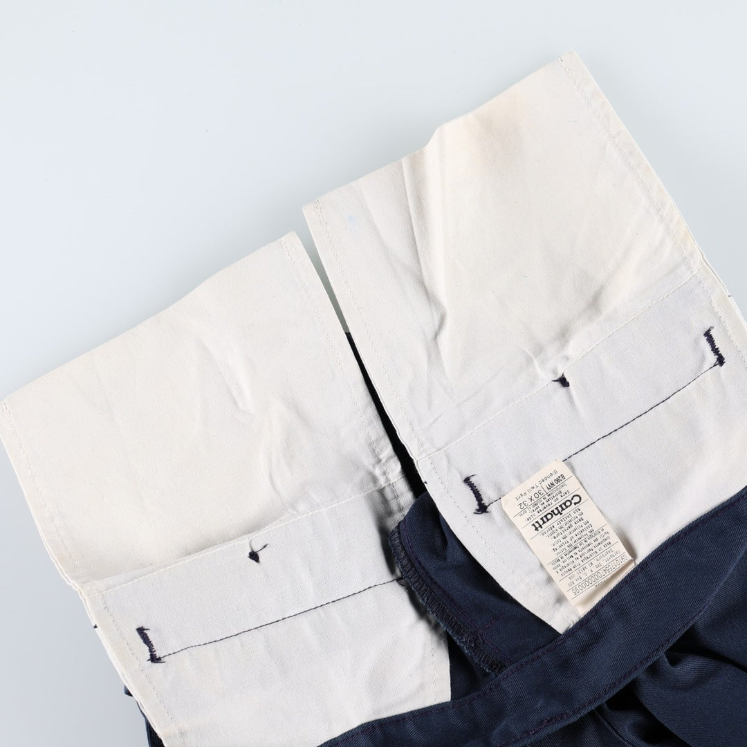 Carhartt Blended Twill Pant Work Pants, Men's W32 (approx.) polyester navy blue type Vintage Second Hand