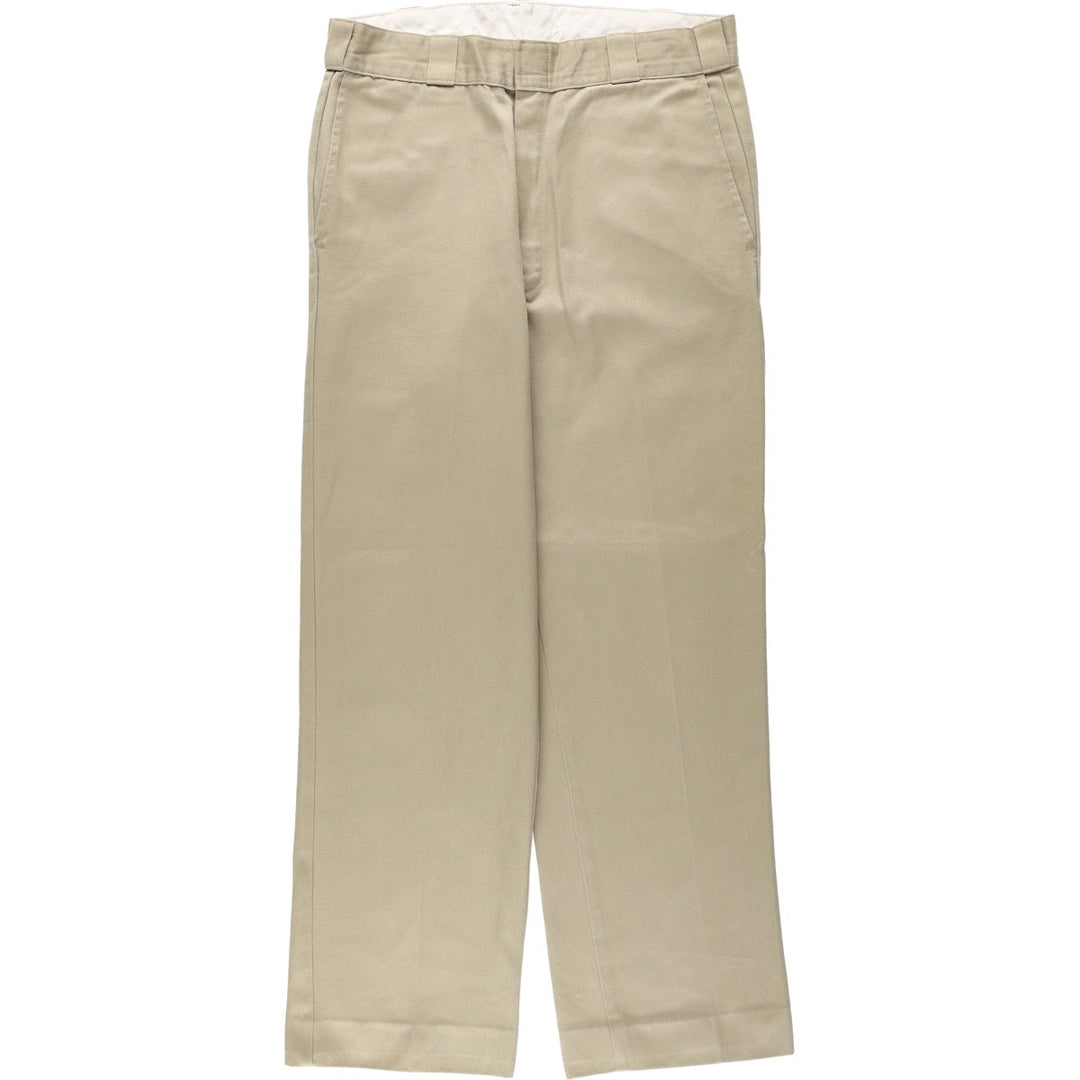 90'S Dickies Work Pants Made in USA Men's W33 Vintage polyester Beige type Vintage Second Hand
