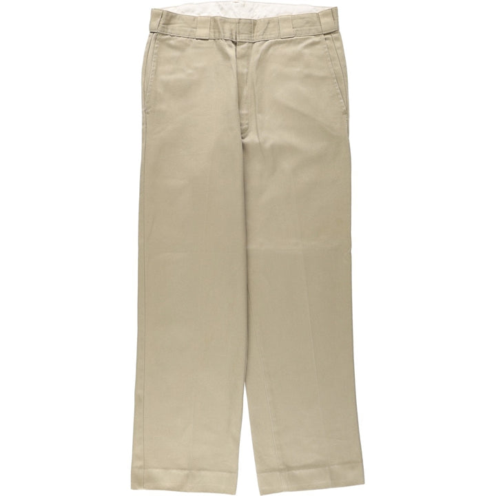 90'S Dickies Work Pants Made in USA Men's W33 Vintage polyester Beige type Vintage Second Hand