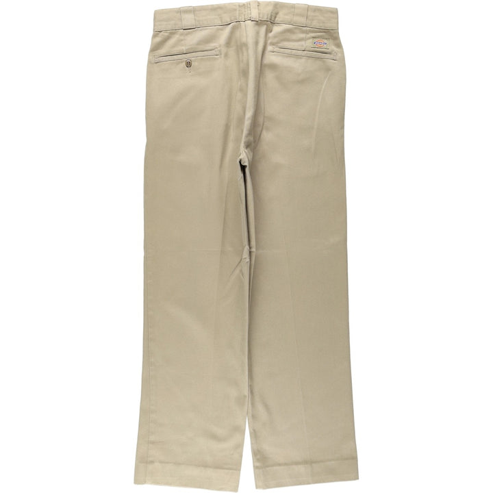 90'S Dickies Work Pants Made in USA Men's W33 Vintage polyester Beige type Vintage Second Hand