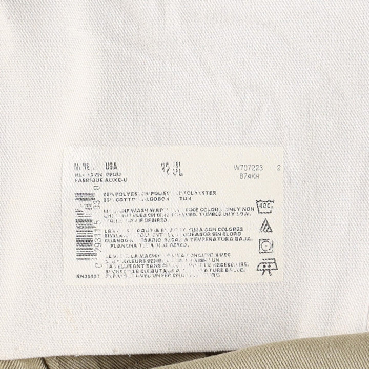 90'S Dickies Work Pants Made in USA Men's W33 Vintage polyester Beige type Vintage Second Hand