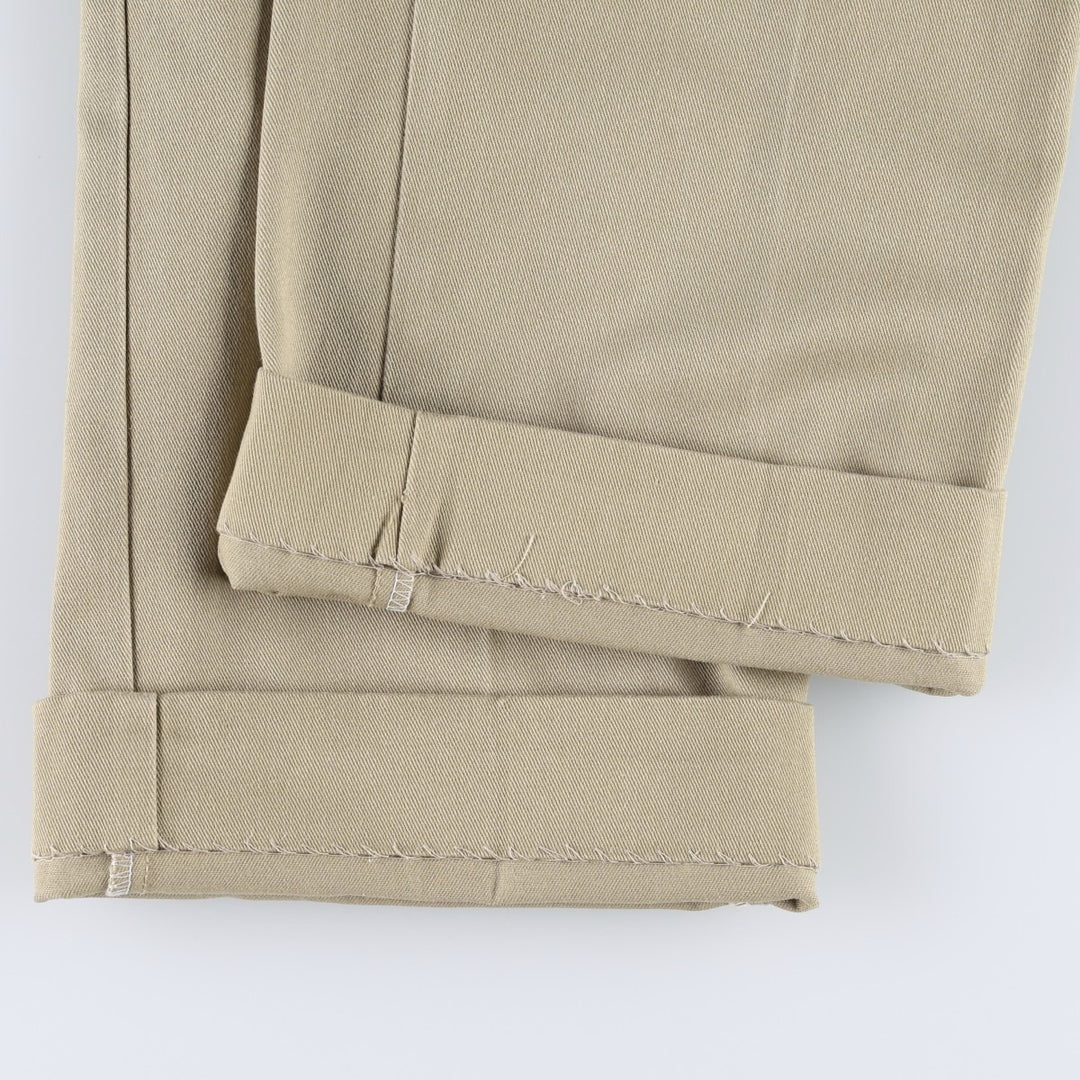90'S Dickies Work Pants Made in USA Men's W33 Vintage polyester Beige type Vintage Second Hand
