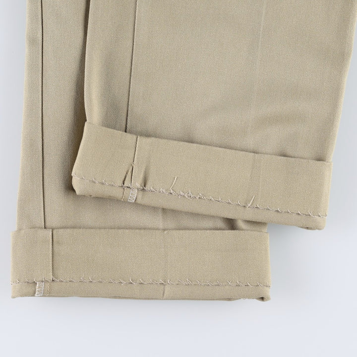 90'S Dickies Work Pants Made in USA Men's W33 Vintage polyester Beige type Vintage Second Hand