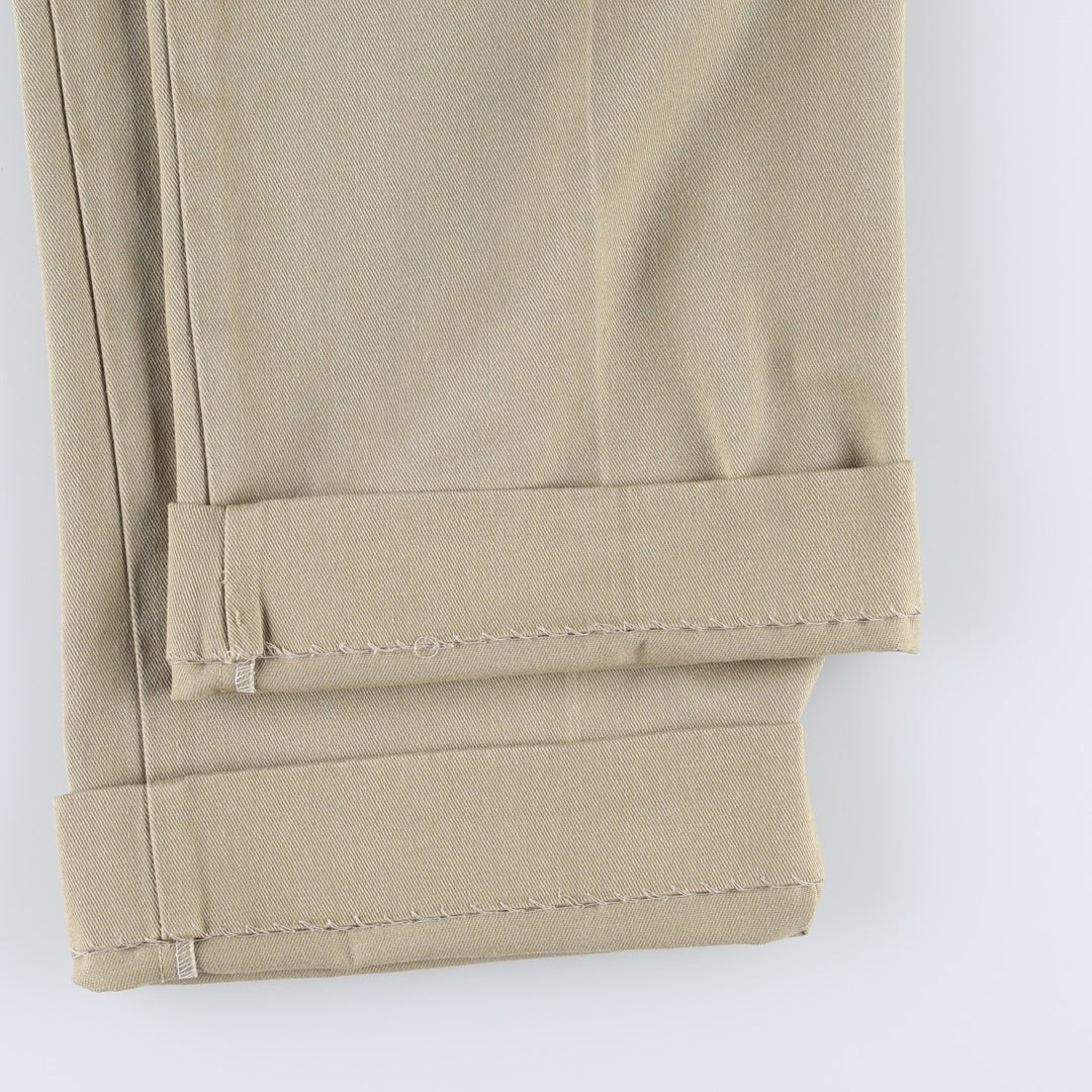 90'S Dickies Work Pants Made in USA Men's W33 Vintage polyester Beige type Vintage Second Hand