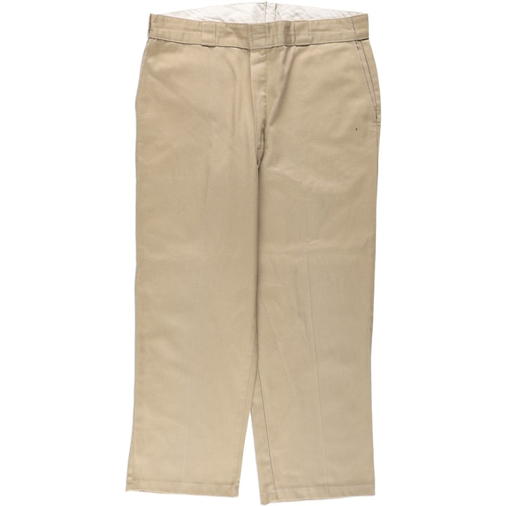 1980'S Dickies Work Pants, Made in USA, Men's Size W37 (approx.), Vintage polyester Beige type Vintage Second Hand