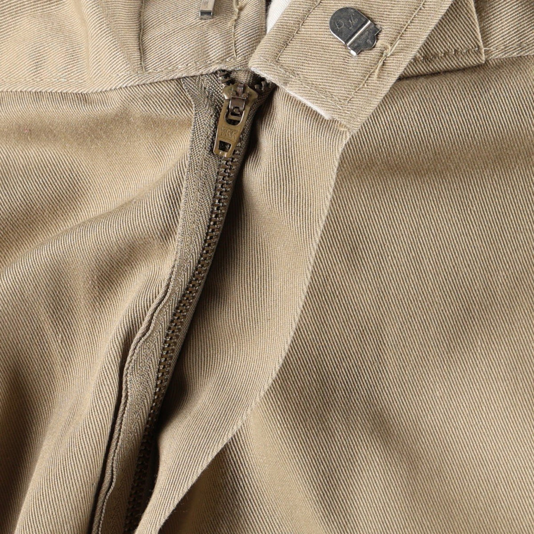 1980'S Dickies Work Pants, Made in USA, Men's Size W37 (approx.), Vintage polyester Beige type Vintage Second Hand
