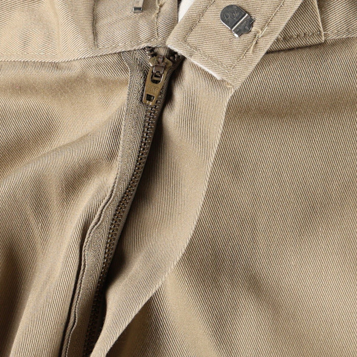 1980'S Dickies Work Pants, Made in USA, Men's Size W37 (approx.), Vintage polyester Beige type Vintage Second Hand