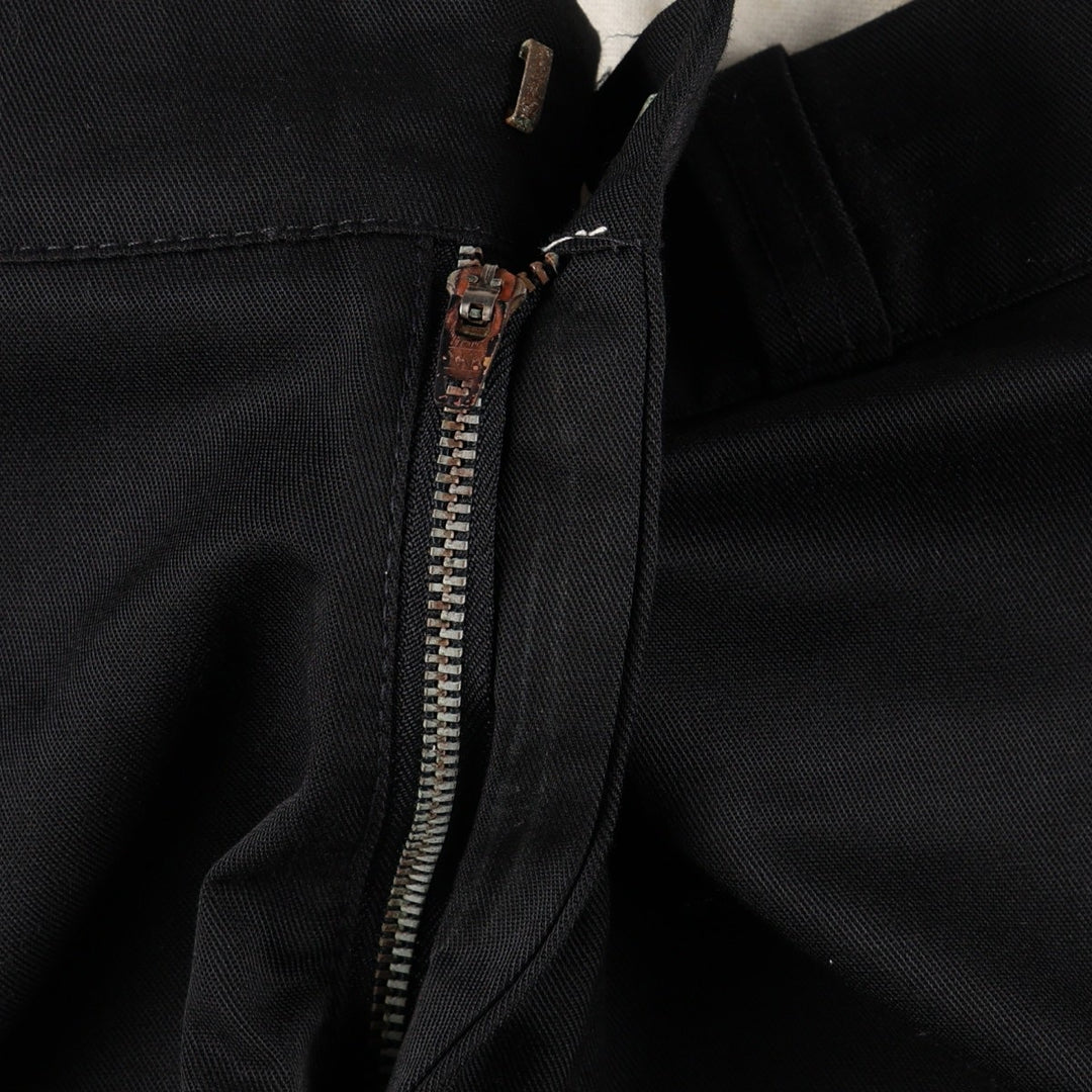 1990'S Sears Regular Fit Work Pants, Made in USA, Men's Size W32 (approx.), Vintage polyester black type Vintage Second Hand