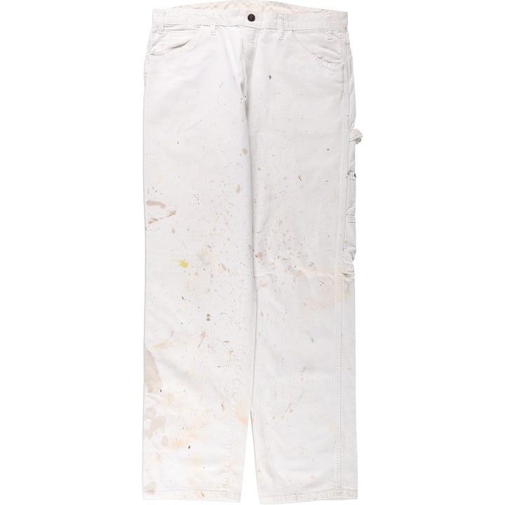 Dickies SHERWIN WILLIAMS Paint Painter Pants Men's W35 (approx.) cotton white type Vintage Second Hand