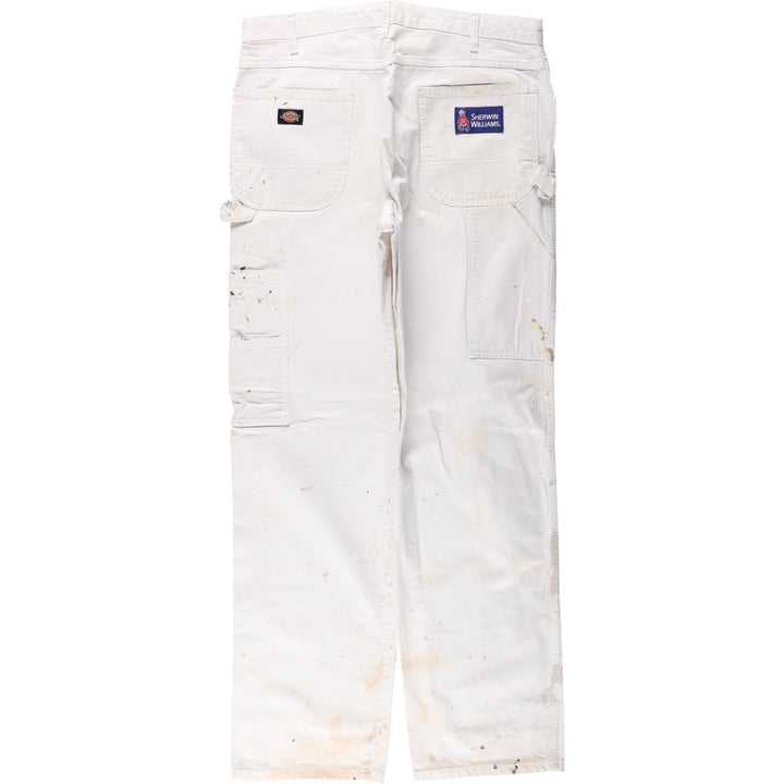 Dickies SHERWIN WILLIAMS Paint Painter Pants Men's W35 (approx.) cotton white type Vintage Second Hand