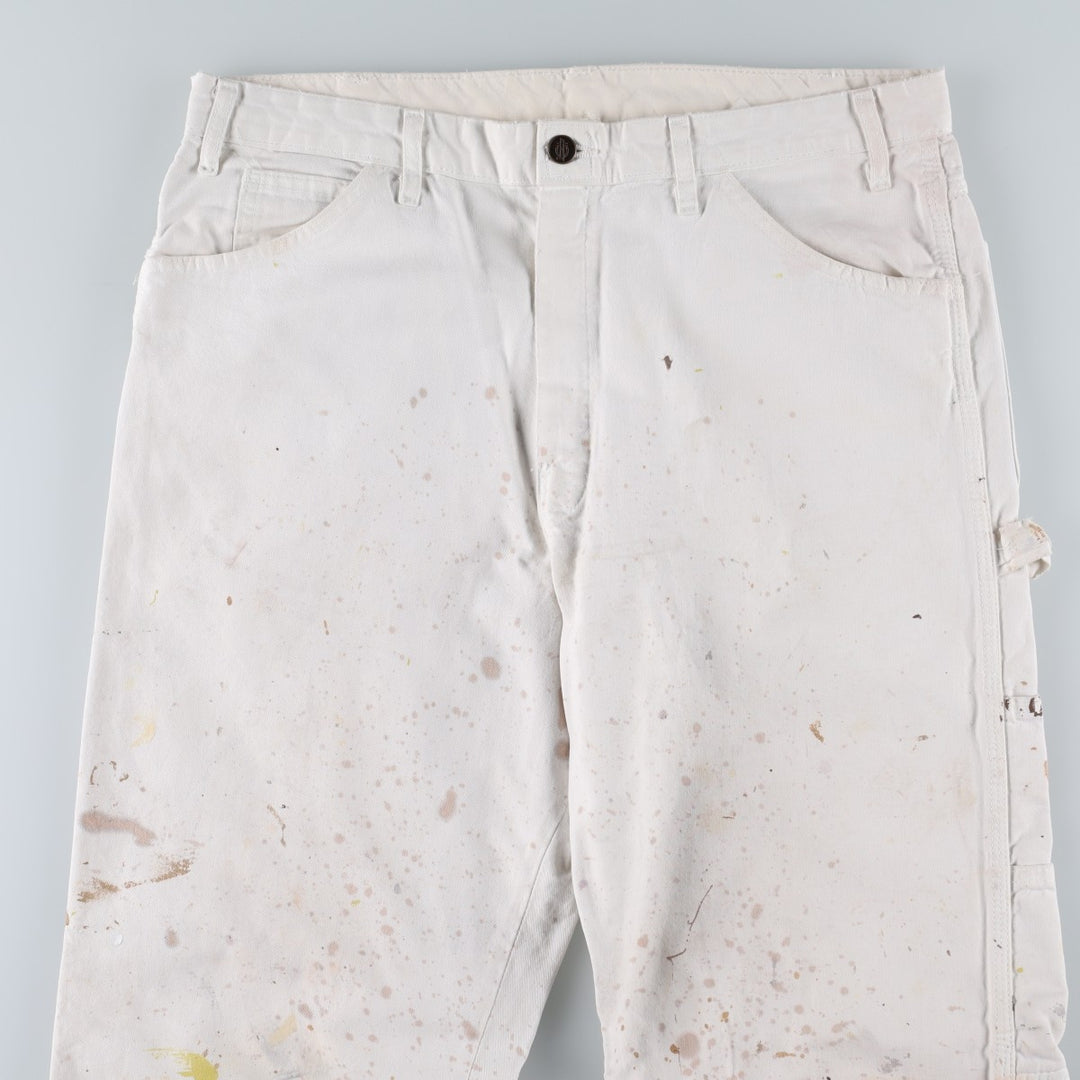 Dickies SHERWIN WILLIAMS Paint Painter Pants Men's W35 (approx.) cotton white type Vintage Second Hand