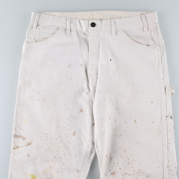 Dickies SHERWIN WILLIAMS Paint Painter Pants Men's W35 (approx.) cotton white type Vintage Second Hand
